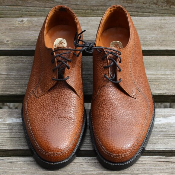 NOS Vintage the McHale Shoe Pebbled Brown Leather Derby, 7 EEE, Made in Canada - Picture 4 of 14